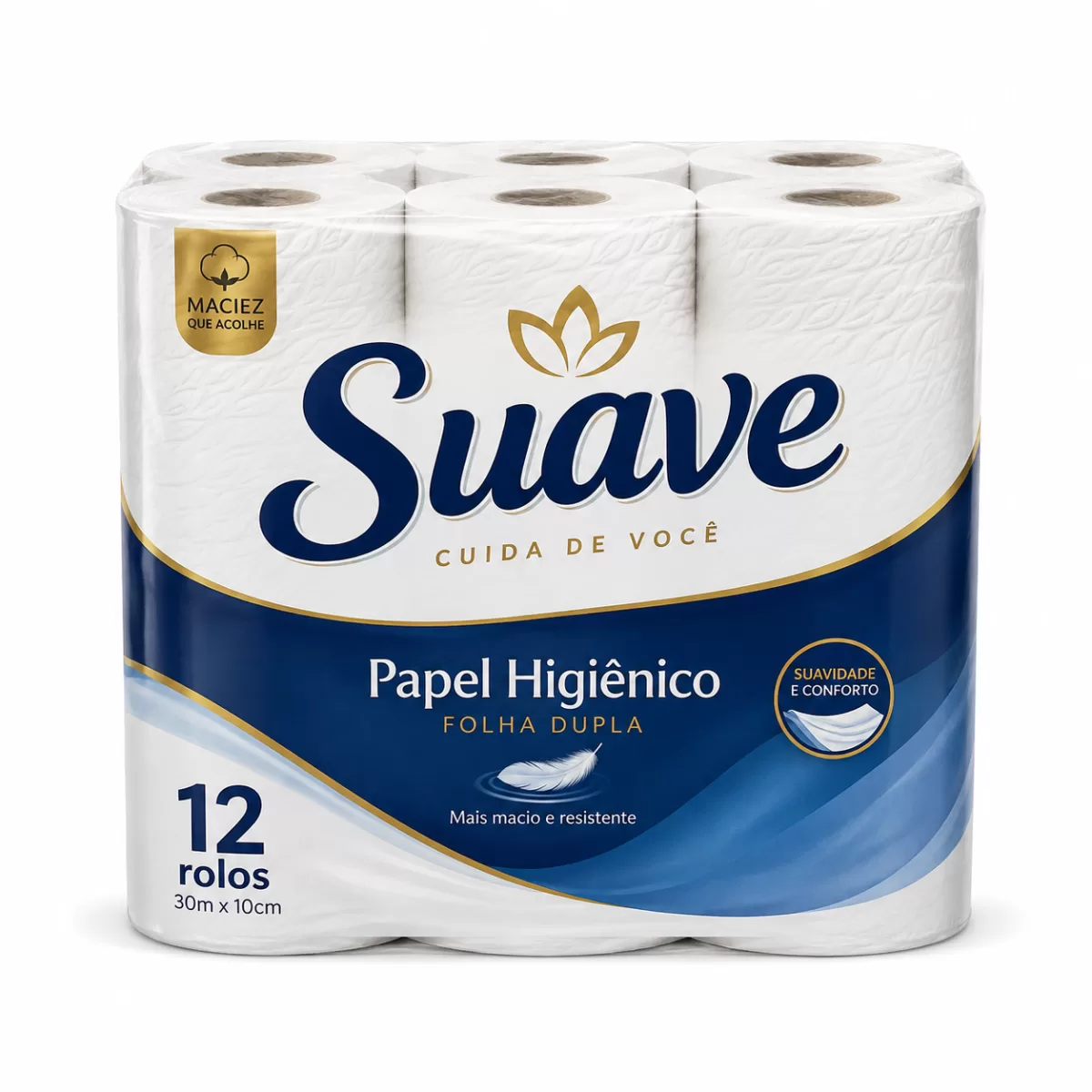 Papel higiênico (12 rolos)